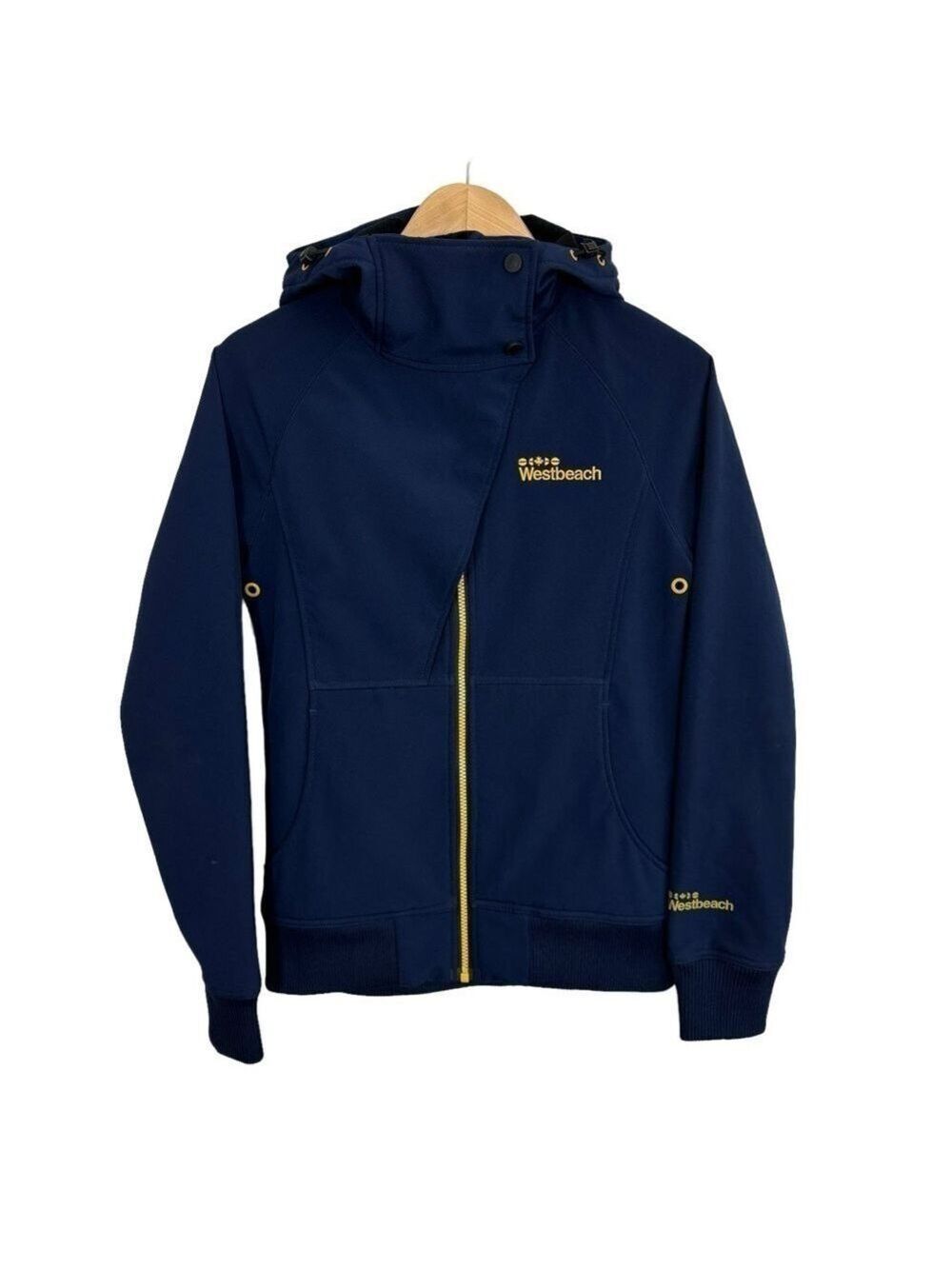 Westbeach Rain Jacket Womens XS Navy Blue Raincoat Casual Warm Hooded Fall Ski